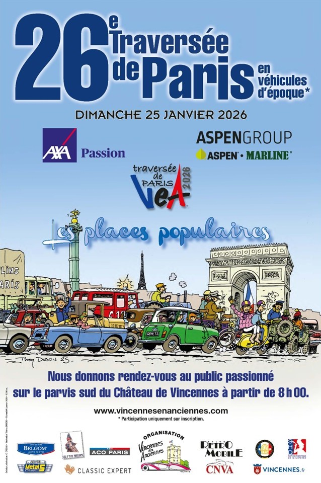 Traversée de Paris des véhicules d&rsquo;époque